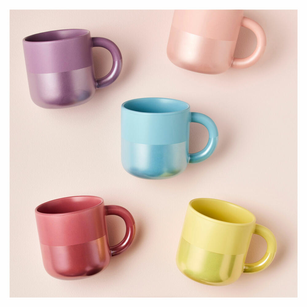 Maxwell & Williams HORIZON Becher, Kaffeebecher, Teebecher, Tasse, Porzellan, Hellgrau, 350 ml, DI0404