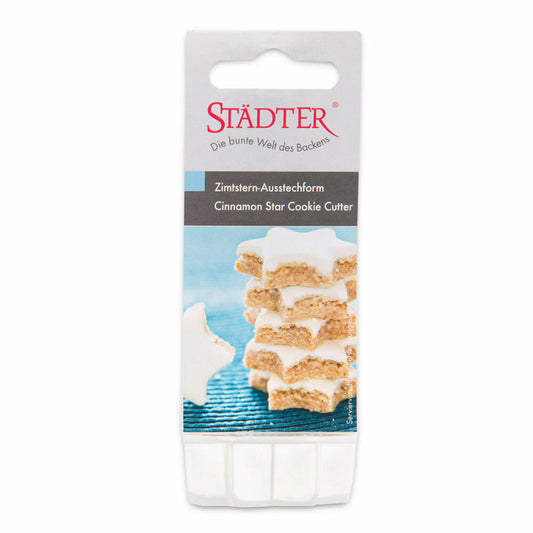Städter Ausstecher Zimtstern, Klappbar, Ausstechform, Plätzchenform, Keks, Plätzchen, Kunststoff, Ø 4 cm, 541016