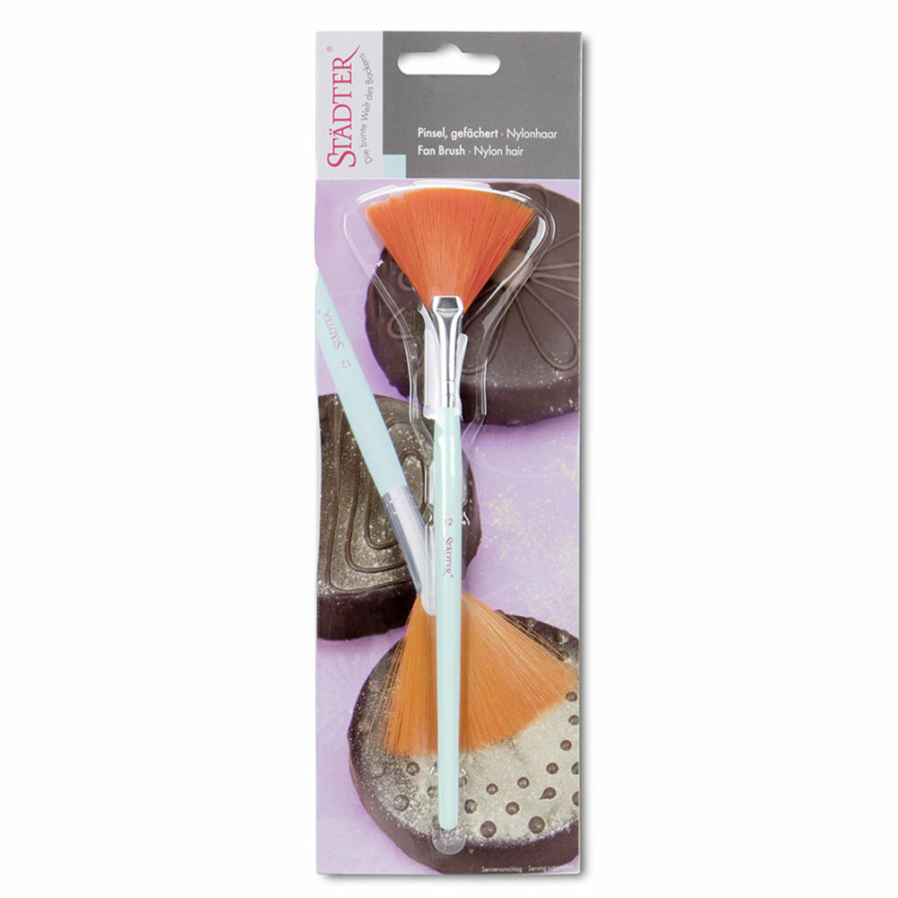 Städter brush size 12 fanned, for food coloring, cake brush, kitchen brush, nylon hair, 504929