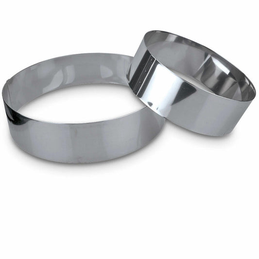 Städter cake ring round, baking ring, baking frame, baking pan, baking rim, stainless steel, Ø 14 cm / H 6 cm, 625099