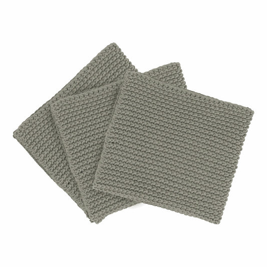 Blomus Spültücher 3er Set Wipe Perla, Küchenhandtuch, Abtrockentuch, Baumwolle, Elephant Skin, 25 x 25 cm, 64235
