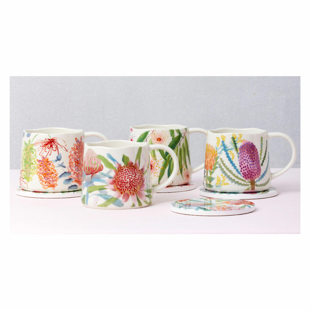 Maxwell &amp; Williams NATIVE BLOOMS Mug Banksia, Cup, Coffee Mug, Tea Mug, Porcelain, 350 ml, DI0376