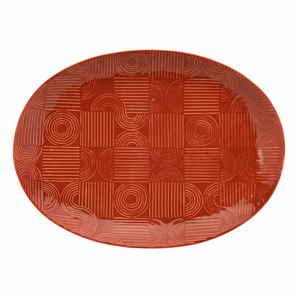 Maxwell & Williams Platte Arc oval, Servierplatte, Keramik, Terracotta, 41 x 30 cm, DR0459