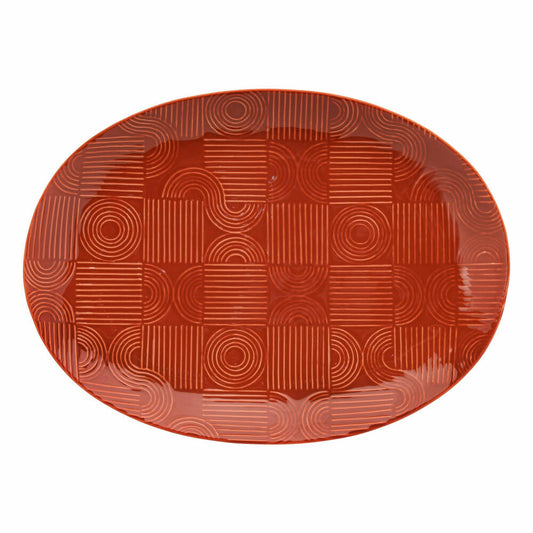 Maxwell & Williams Platte Arc oval, Servierplatte, Keramik, Terracotta, 41 x 30 cm, DR0459
