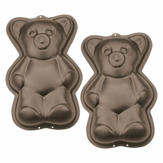 Städter KIDS baking pan Eddy the teddy bear mini, set of 2, cake baking pan, cake pan, metal, 7 x 11 x 3 cm, 521094