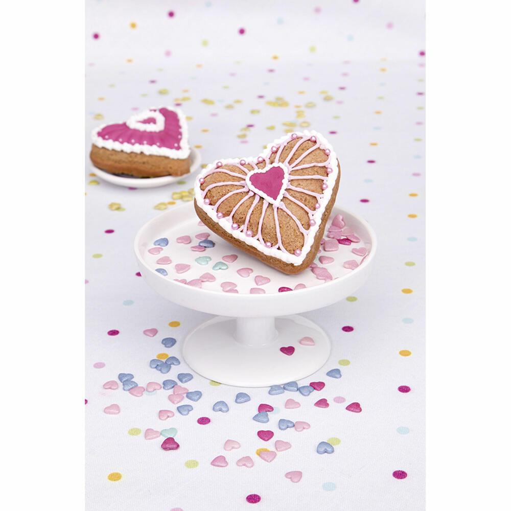 Städter motif baking pan heart mini, set of 2, baking pan, heart shape, cake pan, metal, 8 x 3.5 cm, 515079