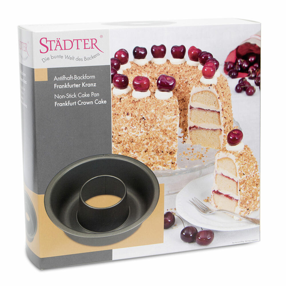 Städter Perfect Frankfurter Kranz, cake baking pan, baking pan, cake pan, metal, Ø 28 cm, 536067