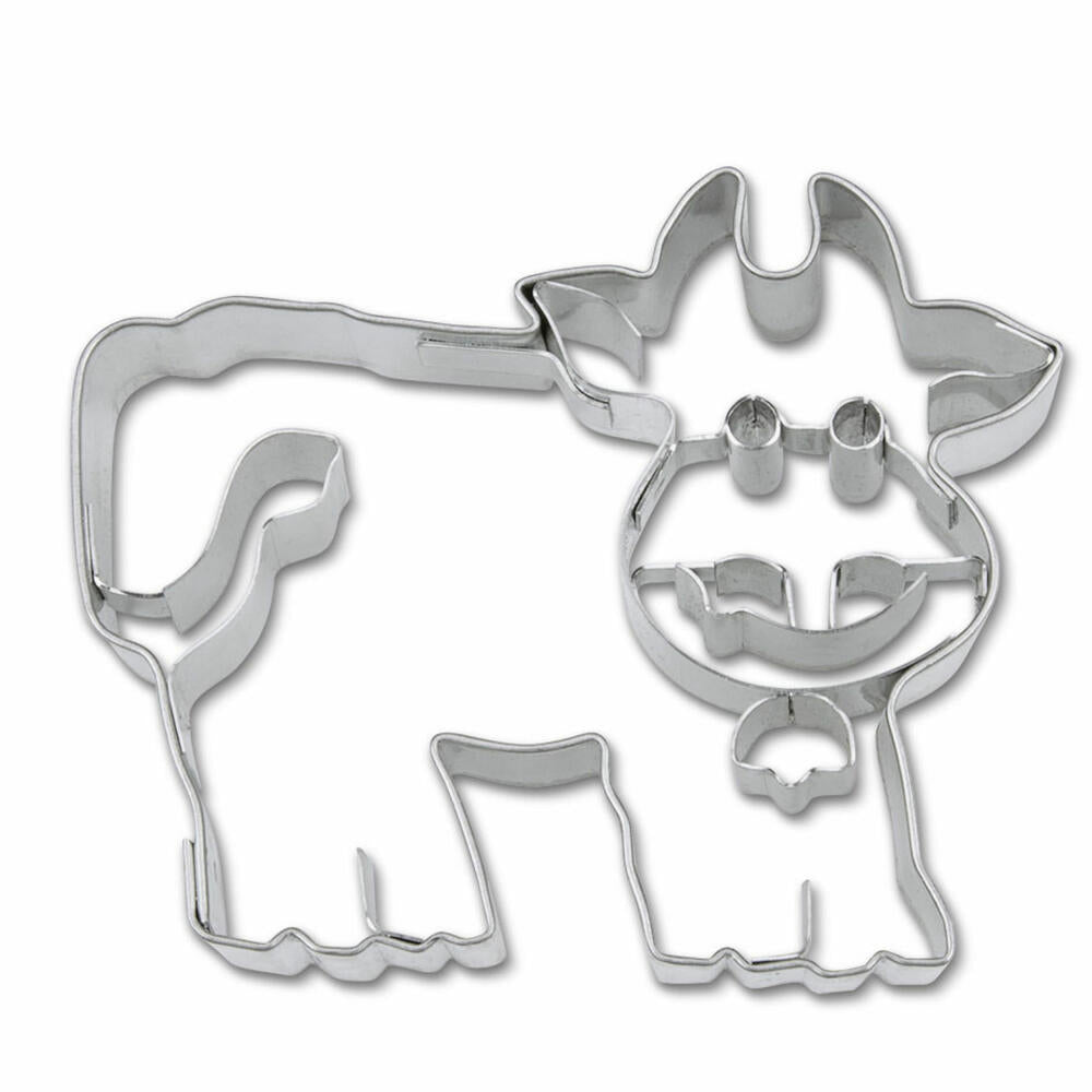 Städter embossed cookie cutter cow, cookie cutter, cookie mold, biscuit, cookies, stainless steel, 7 cm, 199668