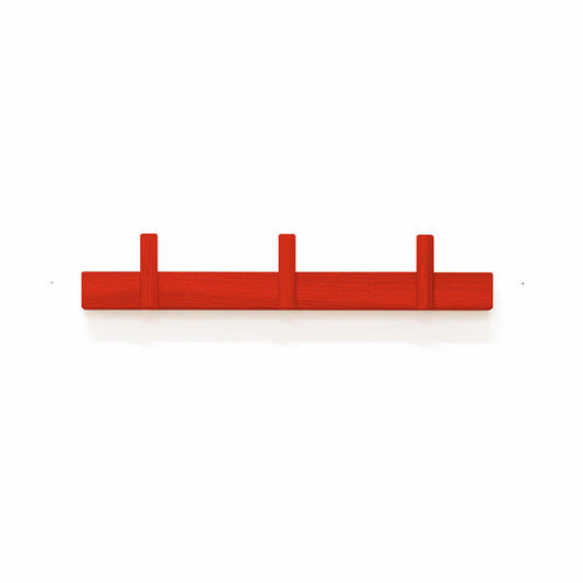 Authentics wall coat rack Line Up S, hook rack, coat rack, ash, red, 80967