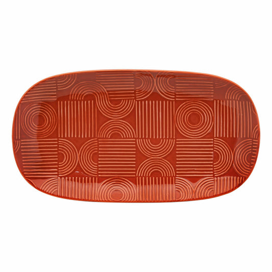 Maxwell & Williams Platte Arc eckig, Servierplatte, Keramik, Terracotta, 33 x 18 cm, DR0457