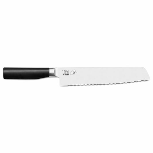 Kai Tim Mälzer Kamagata Brotmesser, Brotsäge, Küchenmesser, Edelstahl, Kunststoff, Schwarz, 23 cm, TMK-0705