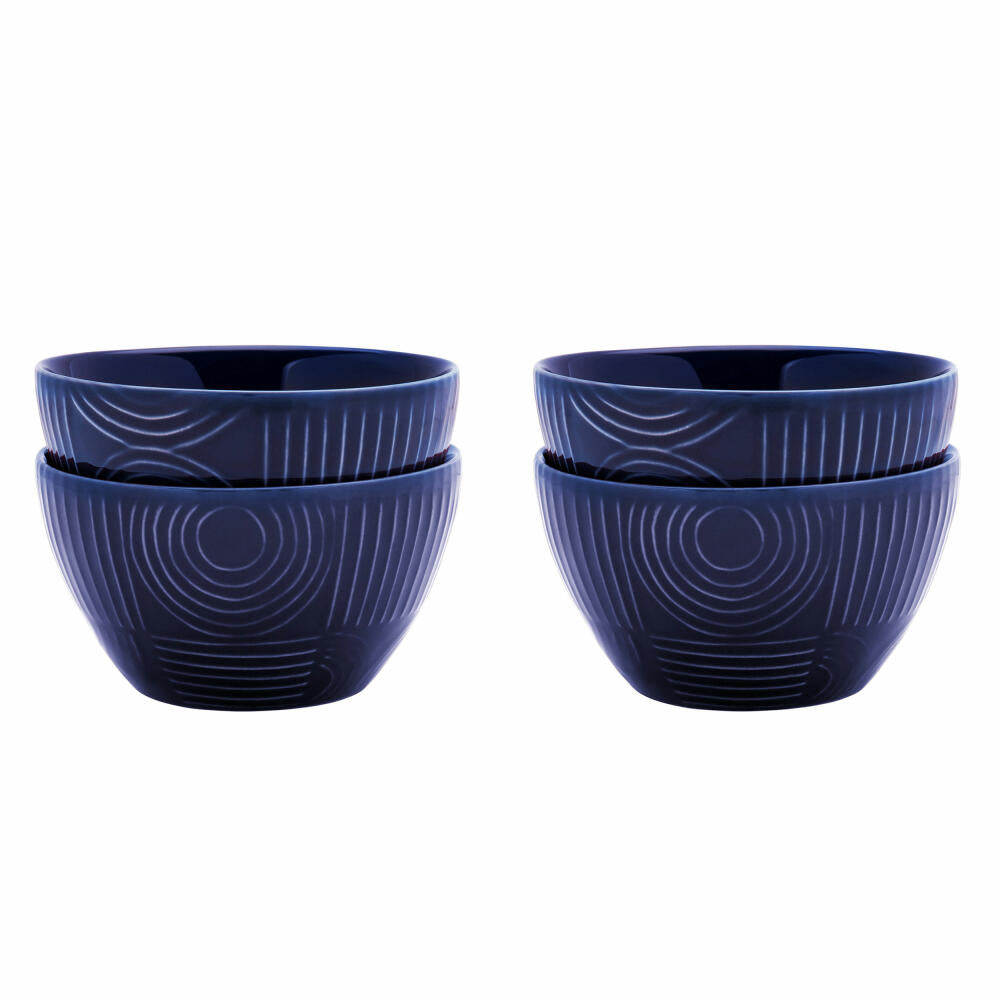 Maxwell & Williams Schalen-Set Arc 4-tlg., Keramik, Indigoblau, 12 cm, DR0456