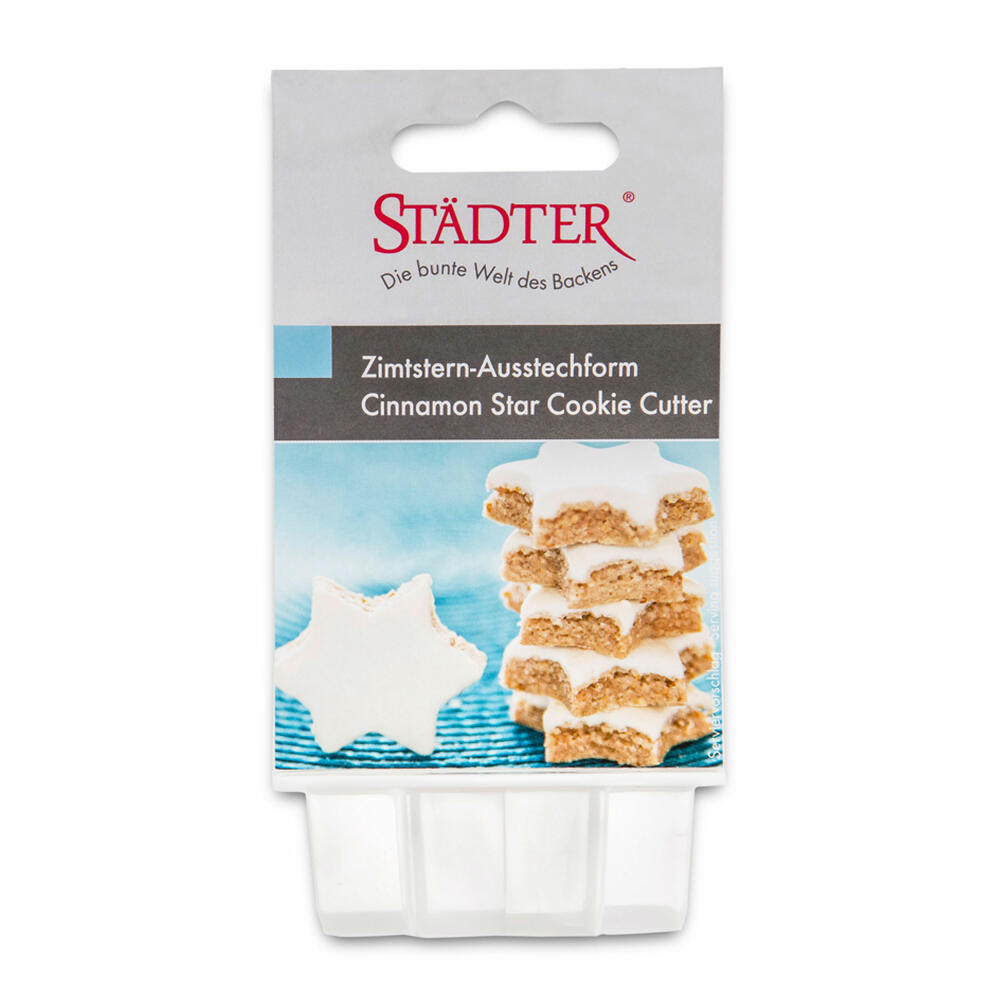 Städter Cinnamon Star Cookie Cutter, Foldable, Cookie Cutter, Cookie Mold, Biscuit, Plastic, Ø 5 cm, 541023