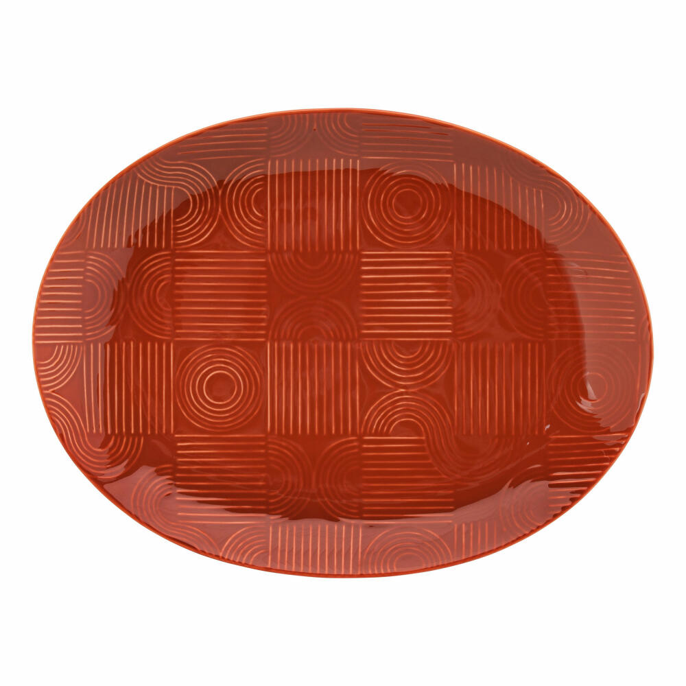 Maxwell & Williams Platte Arc oval, Servierplatte, Keramik, Terracotta, 36 x 27 cm, DR0458