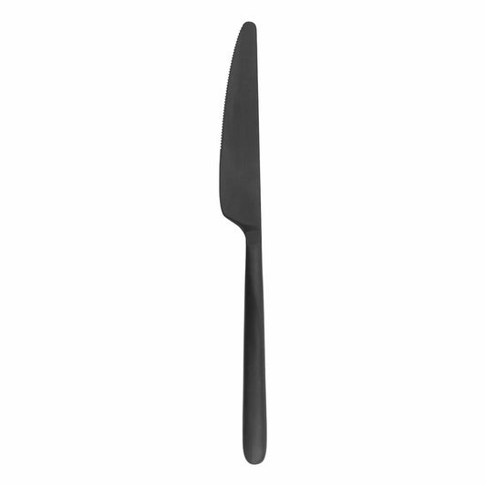 Blomus Messer Stella, Tafelmesser, Besteck, Edelstahl matt, Black, 20 cm, 64199