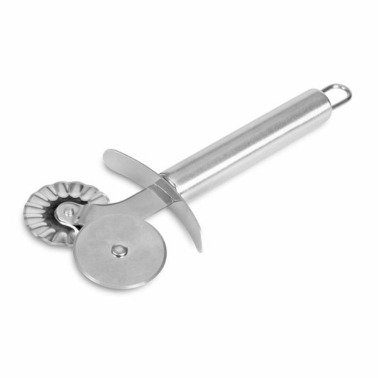 Städter Doppeltes Teigrad, Teigschneider, Teigrädchen, Teigtaschenrad, Maultasche, Ravioli Schneider, Edelstahl, 18.5 cm 508033