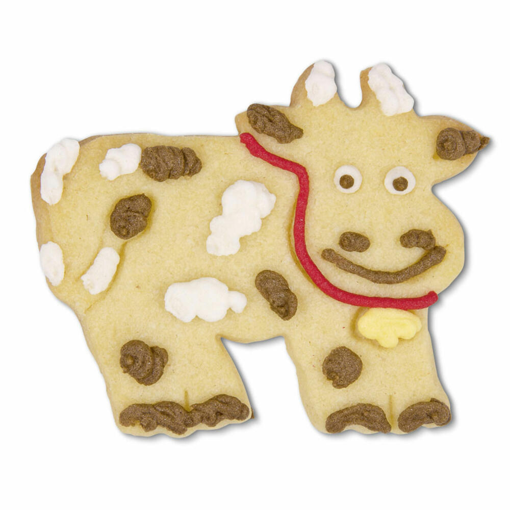 Städter embossed cookie cutter cow, cookie cutter, cookie mold, biscuit, cookies, stainless steel, 7 cm, 199668