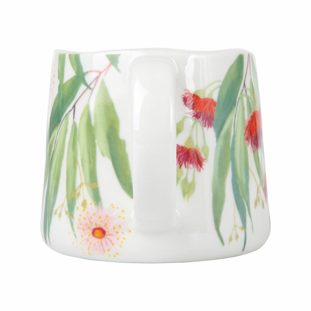 Maxwell & Williams NATIVE BLOOMS Becher Eukalyptus, Tasse, Kaffeebecher, Teebecher, Porzellan, 350 ml, DI0373
