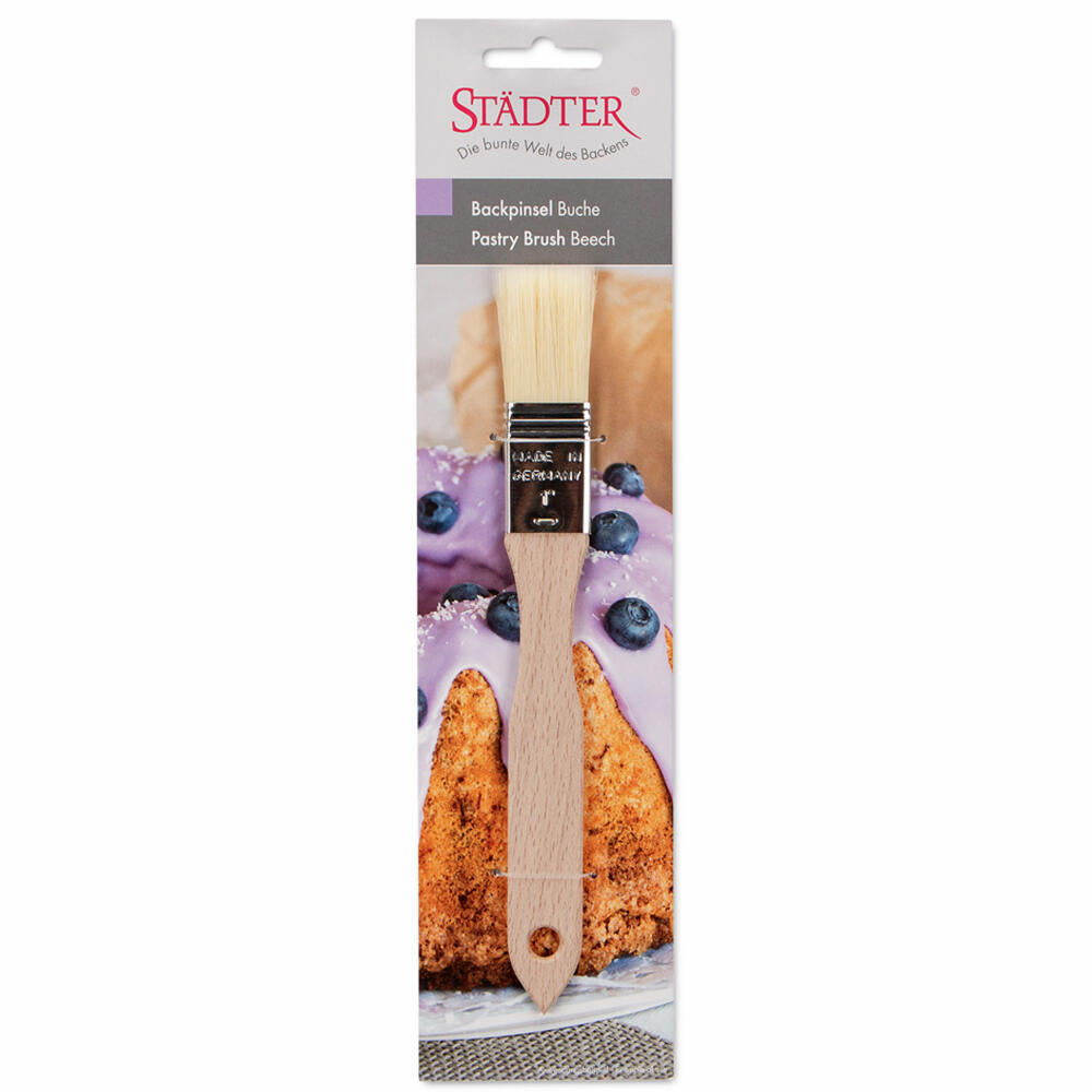 Städter baking brush, kitchen brush, cooking brush, roasting brush, natural bristles, width 2.5 cm, 505025