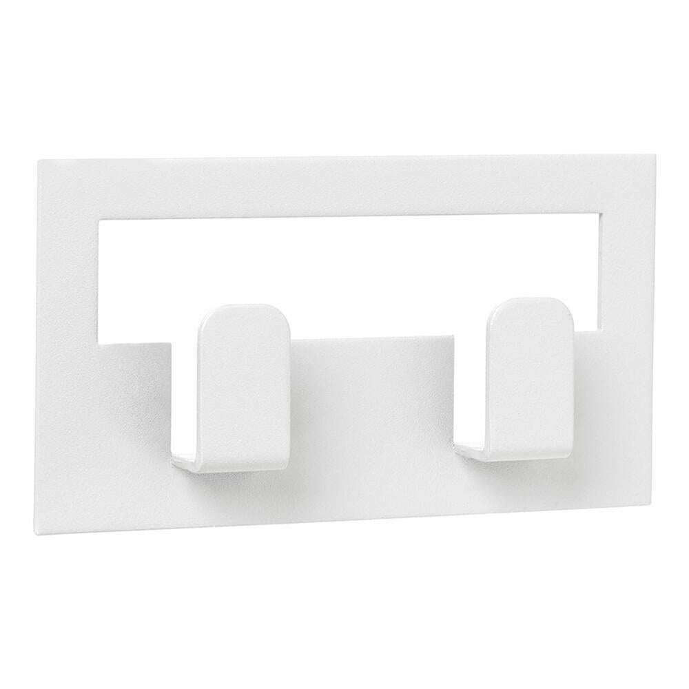 Blomus Handtuchhaken Vindo Large, Handtuchhalter, Wandhaken, Stahl pulverbeschichtet, White, 6 x 11 cm, 64181