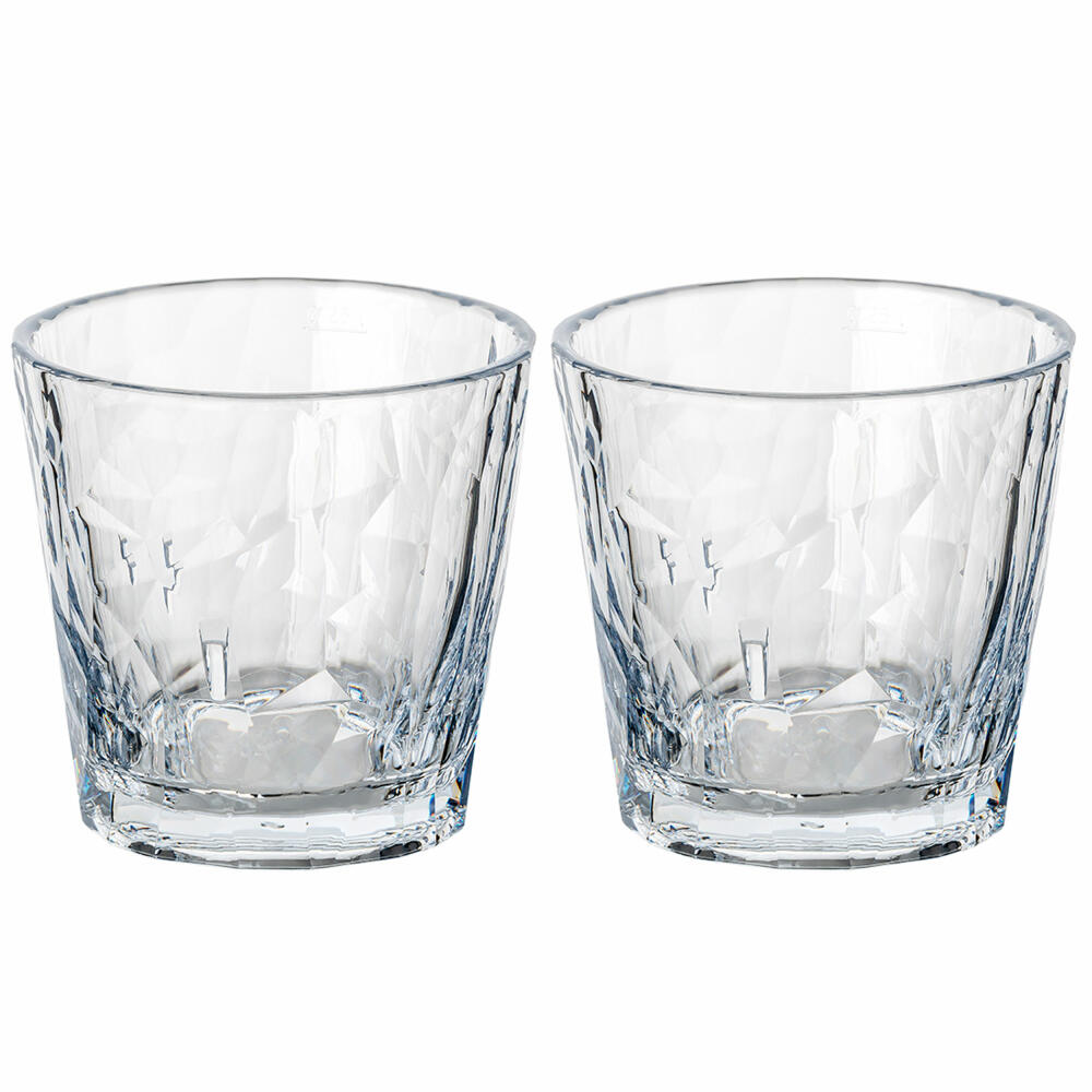 Koziol Stielglas 2er-Set Club No. 22, Cocktailglas, Kunststoff, Crystal Clear, 250 ml, 4487535