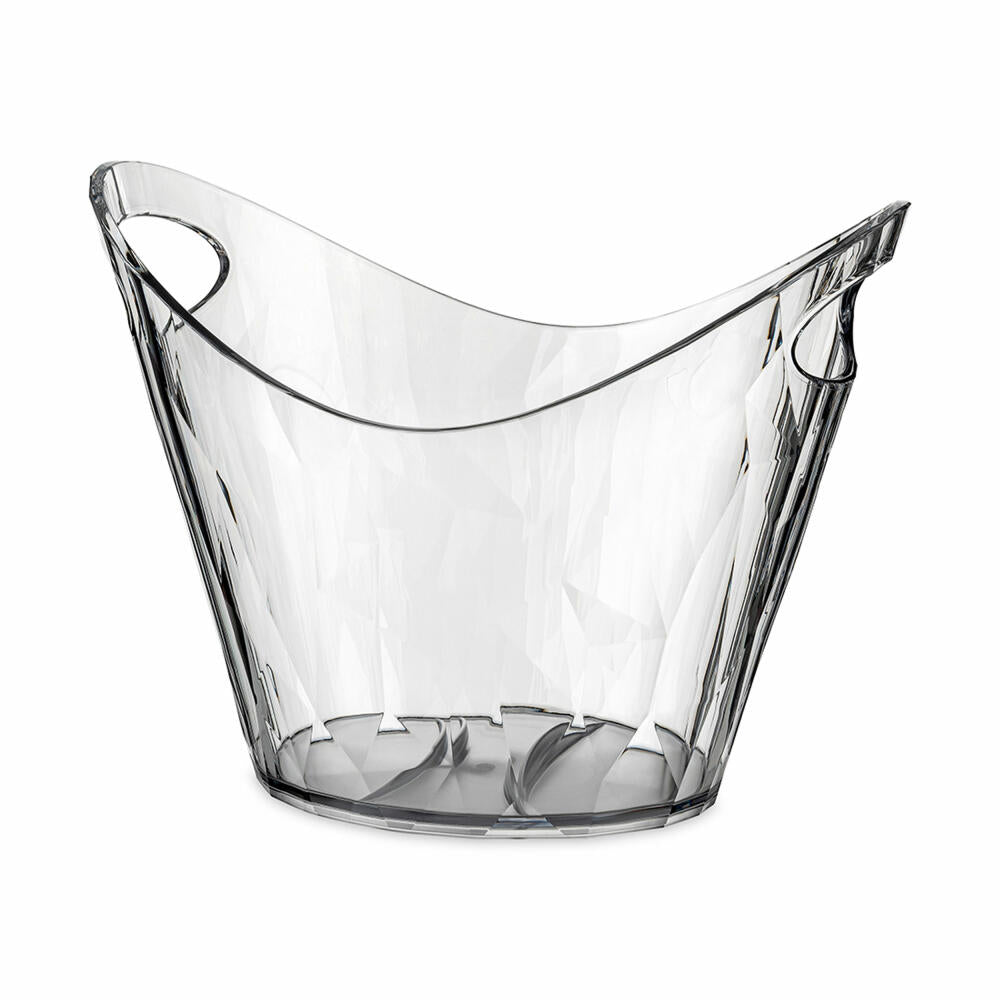 Koziol Weinkühler Club Bucket, Flaschenkühler, Eiseimer, Kunststoff, Crystal Clear, 6 L, 3672535