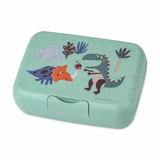 Koziol Lunchbox Candy L Rex mit Trennschale, Frühstücksbox, Kunststoff, Organic Green, 8344748