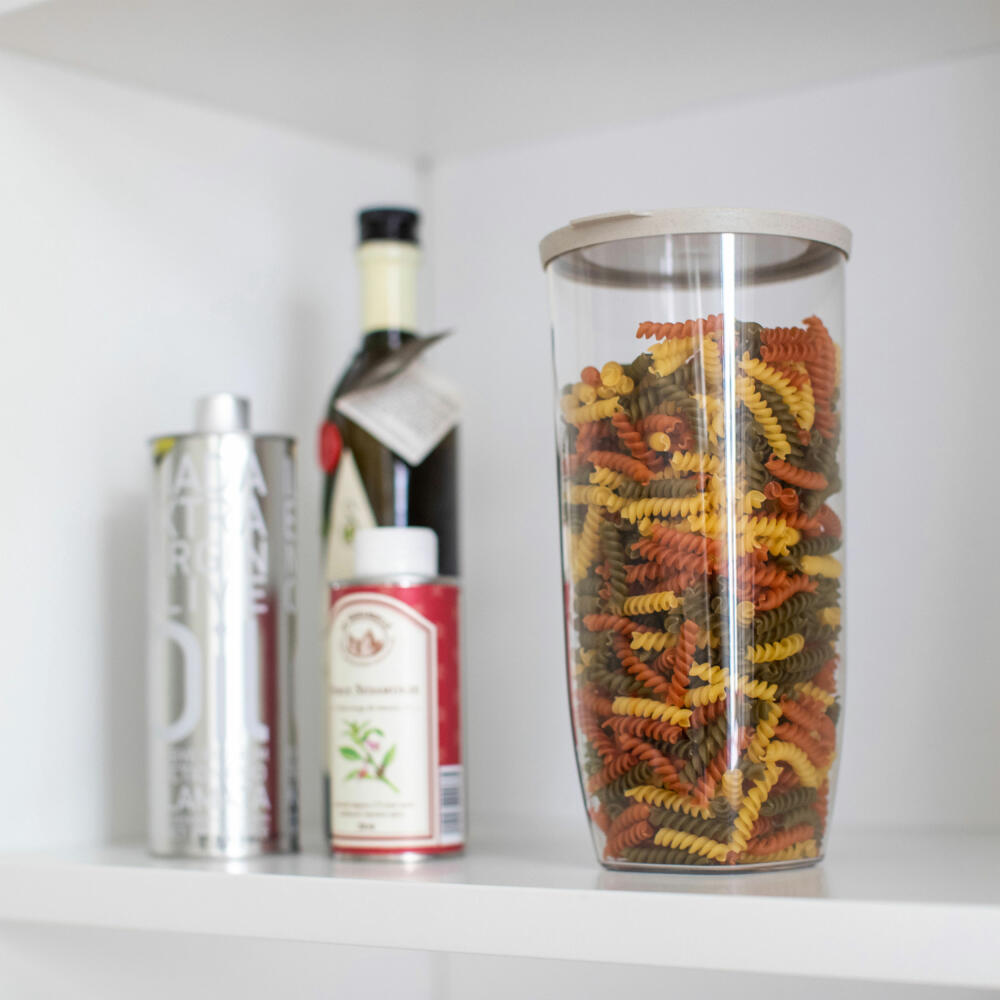 Koziol Vorratsdose Connect Dry Storage L, luftdichter Vorratsbehälter, Kunststoff, Nature Desert Sand, 2 L, 4063700