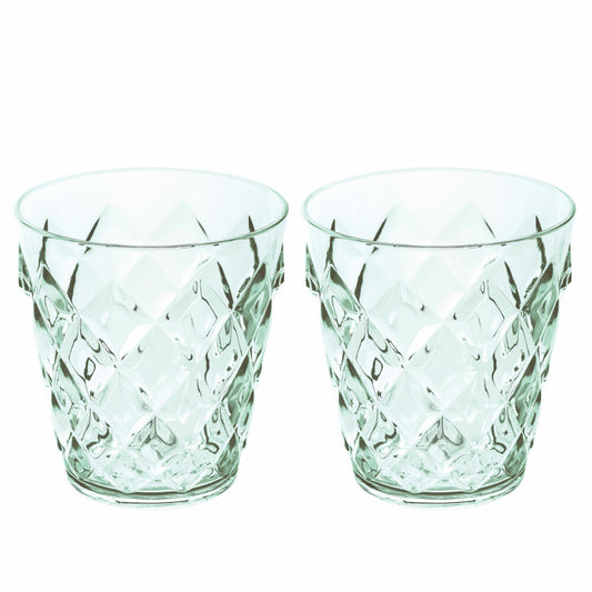 Koziol Glas 2er-Set Crystal S, Tumbler, Trinkbecher, Kunststoff, Transparent Jade, 250 ml, 4545653