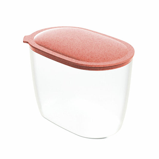 Koziol Vorratsdose Connect Oval Storage M, luftdichter Vorratsbehälter, Kunststoff, Nature Coral, 1.5 L, 4064704