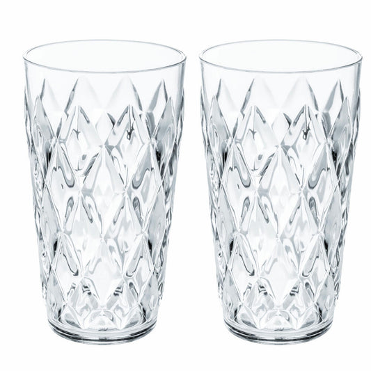 Koziol Glas 2er-Set Crystal L, Longdrinkglas, Becher, Kunststoff, Crystal Clear, 450 ml, 4544535