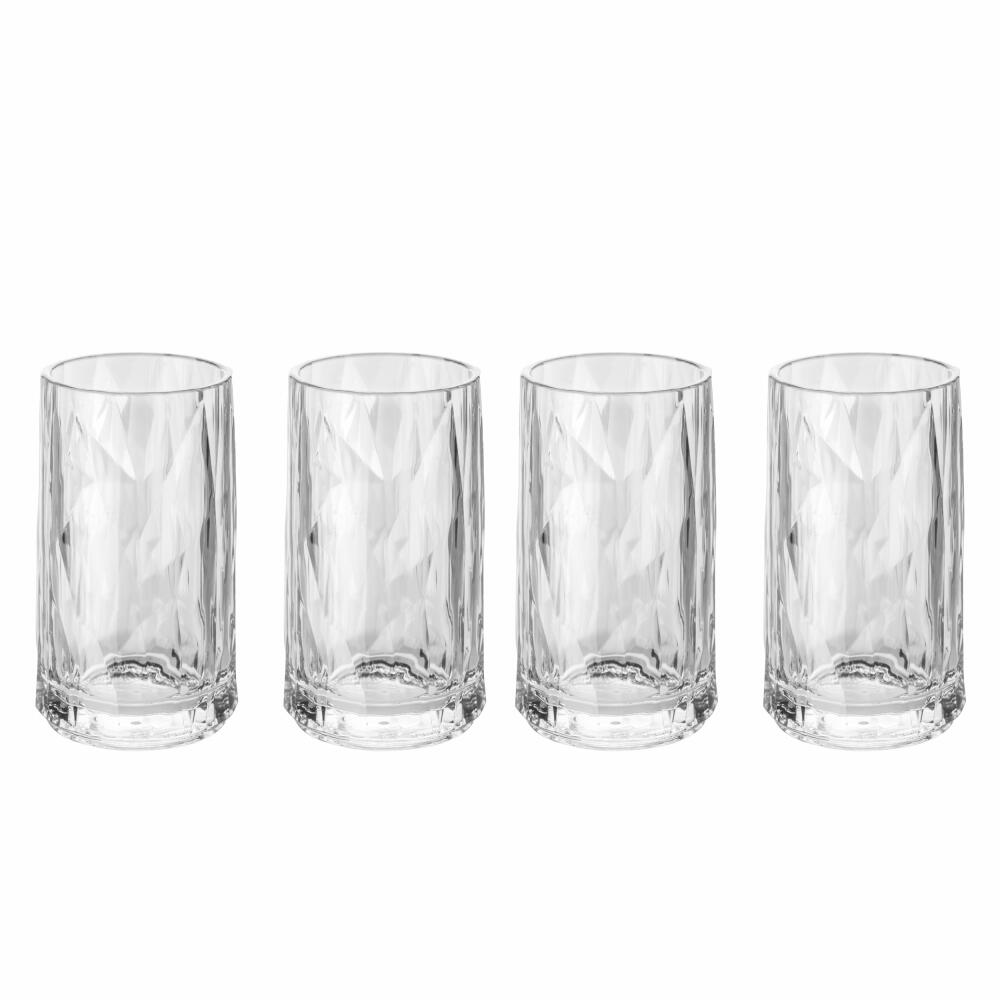 Koziol Superglas 4er-Set Club No. 7, Trinkgläser, Becher, Kunststoff, Crystal Clear, 40 ml, 4798535