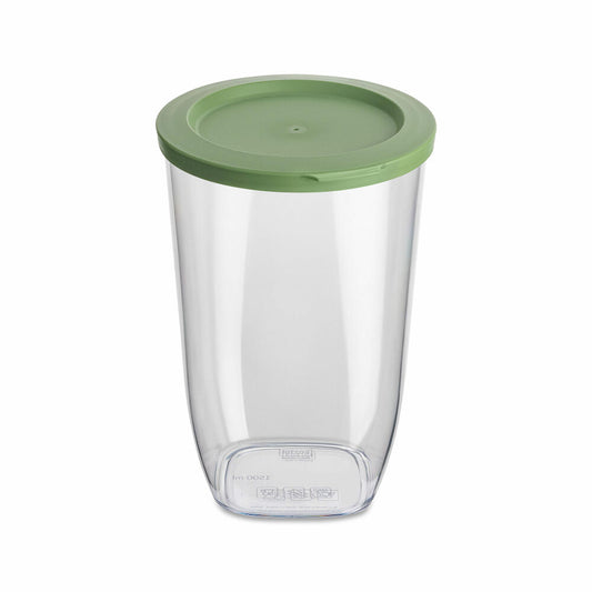 Koziol Vorratsdose Connect Dry Storage M, luftdichter Vorratsbehälter, Kunststoff, Nature Leaf Green, 1.5 L, 4062703