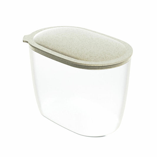 Koziol Vorratsdose Connect Oval Storage M, luftdichter Vorratsbehälter, Kunststoff, Nature Desert Sand, 1.5 L, 4064700