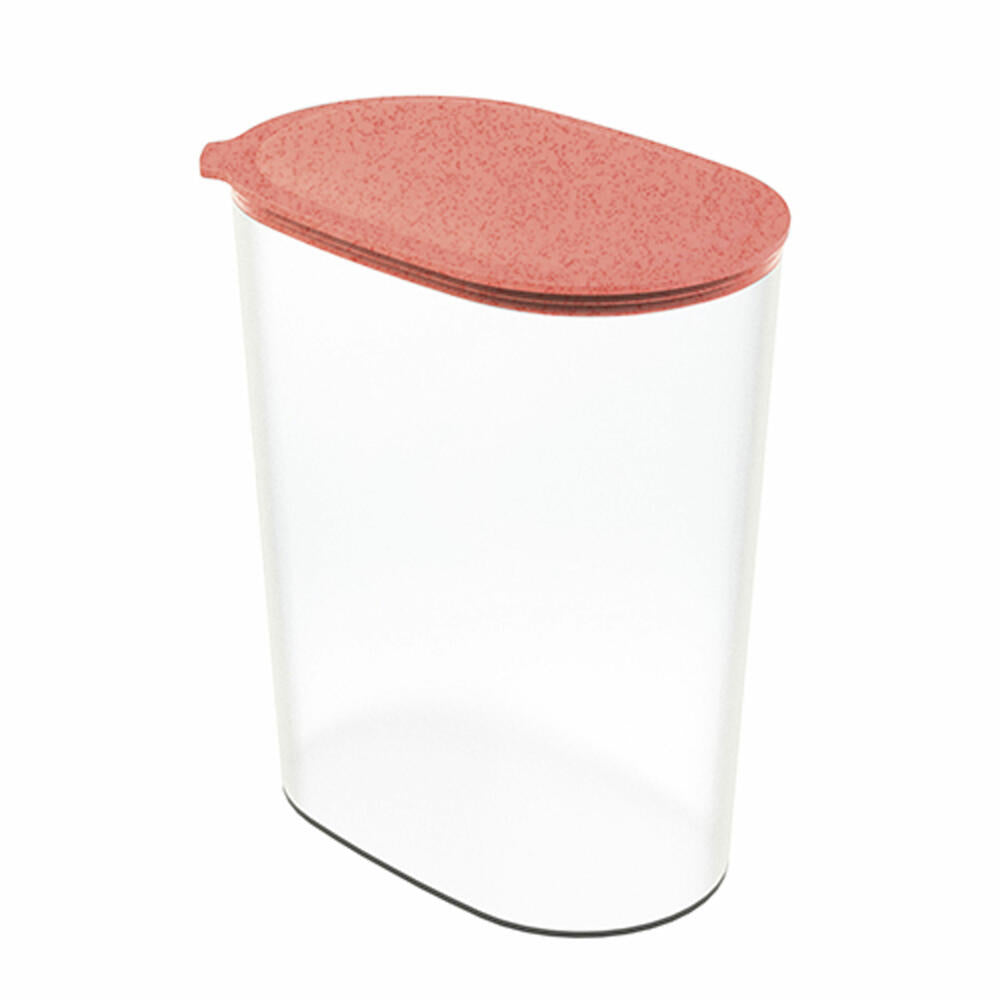 Koziol Vorratsdose Connect Oval Storage L, luftdichter Vorratsbehälter, Kunststoff, Nature Coral, 2.5 L, 4065704