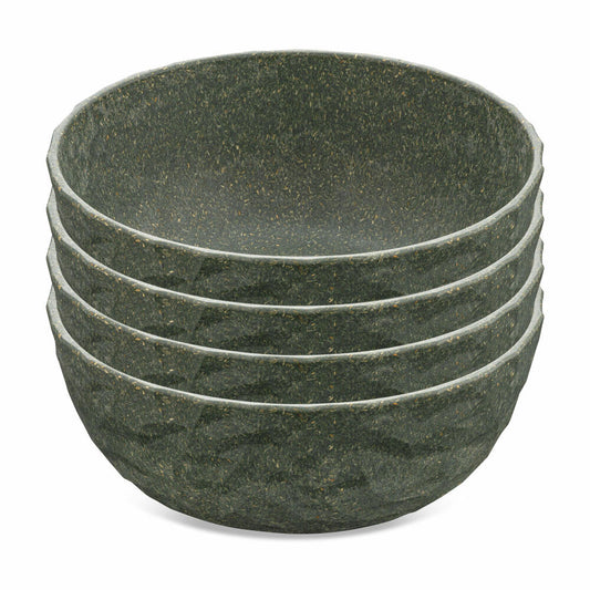 Koziol Schale 4er-Set Club Bowl, Schüsseln, Kunststoff-Holz-Mix, Nature Ash Grey, 700 ml, 5004701