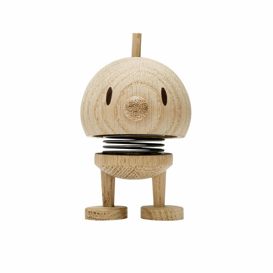 Hoptimist Bumble Raw Oak Small, Wackelfigur, Wackel Figur, Dekoidee, Unbehandelte Eiche, Braun, Ø 5 cm, 7004-03
