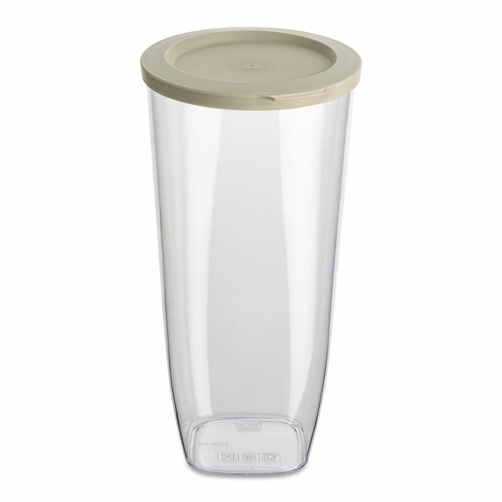 Koziol Vorratsdose Connect Dry Storage L, luftdichter Vorratsbehälter, Kunststoff, Nature Desert Sand, 2 L, 4063700