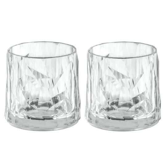 Koziol Superglas 2er-Set Club No. 2, Tumbler, Whiskyglas, Kunststoff, Crystal Clear, 250 ml, 4402535