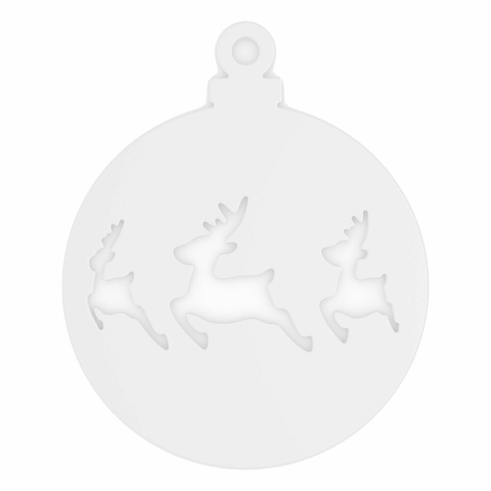 Koziol Virgin White X-Mas Deer Weihnachtsdeko, 2er-Set, Weihnachtsdekoration, Weihnachtsfigur, Solid Weiß, 5110525