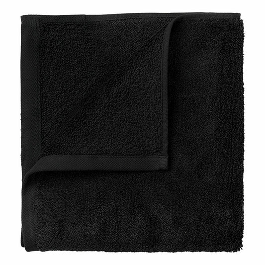 Blomus Gästehandtücher 4er Set Riva, Gästehandtuch, Handtuch, Baumwolle, Black, 30 x 30 cm, 66302