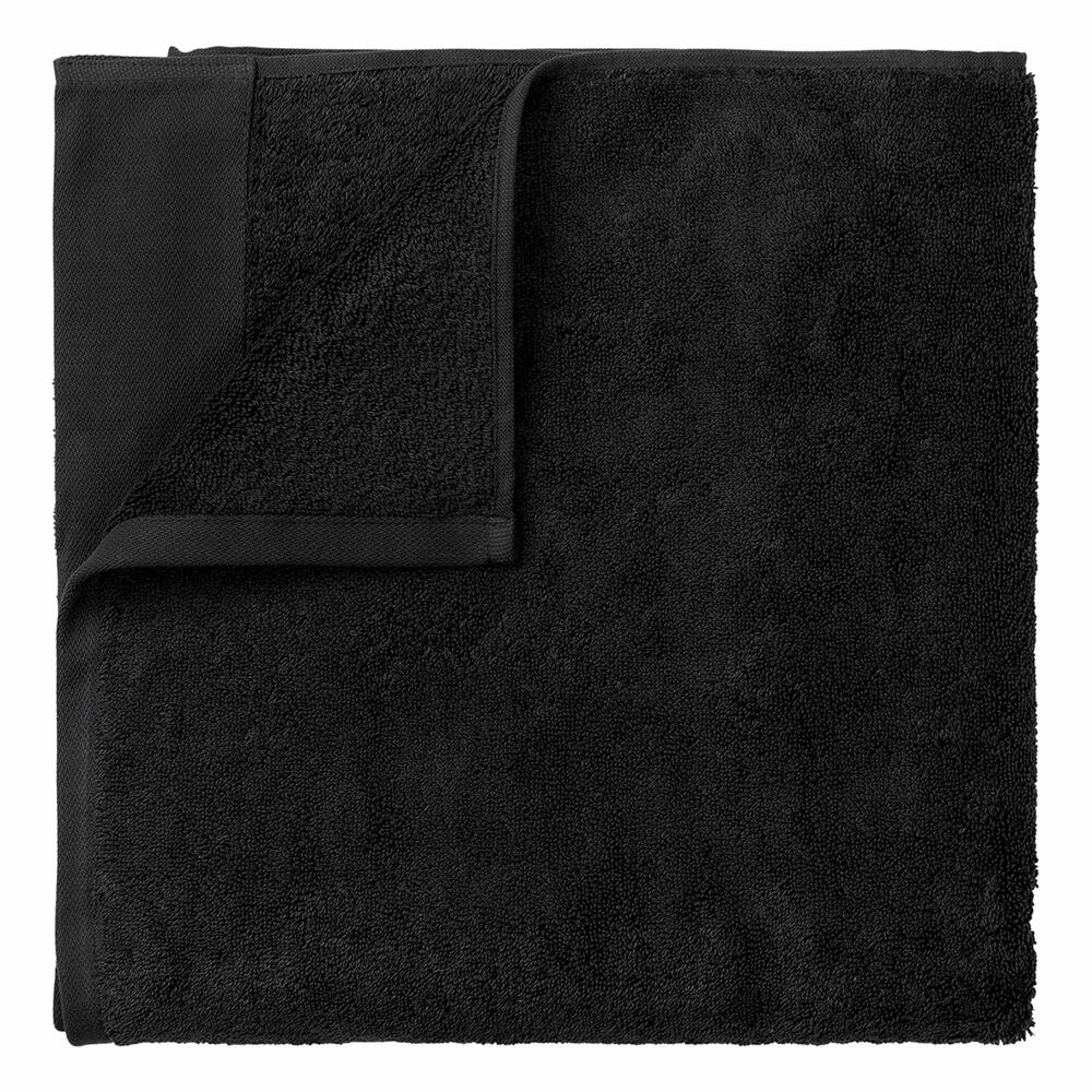 Blomus Badetuch Riva, Handtuch, Duschtuch, Baumwolle, Black, 70 x 140 cm, 66299