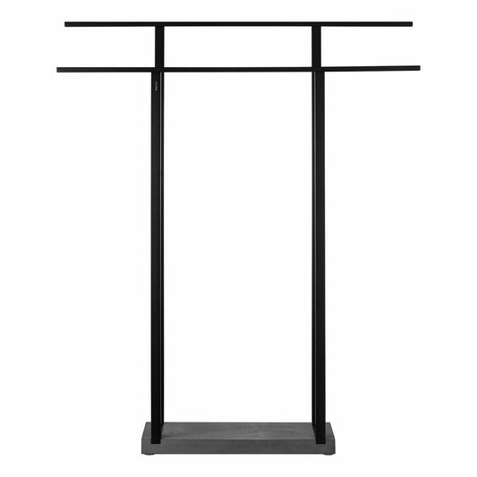 Blomus Handtuchständer Menoto, Handtuchhalter, Edelstahl poliert, PolyStone, Black, 90 cm, 66310