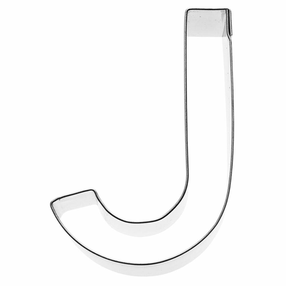 Birkmann cookie cutter letter J, cookie cutter, cookie mold, biscuit, cookies, stainless steel, 6 cm, 196384