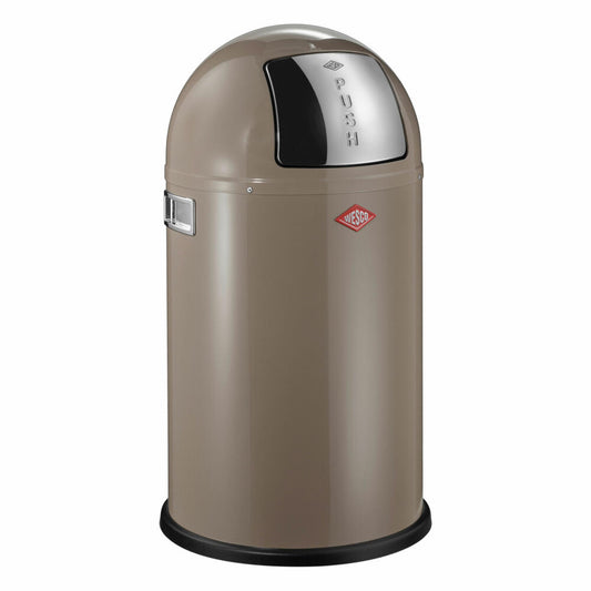 Wesco Mülleimer Pushboy Junior, Push Abfalleimer, Abfallsammler, Stahlblech, Warm Grey, 22 L, 175531-57