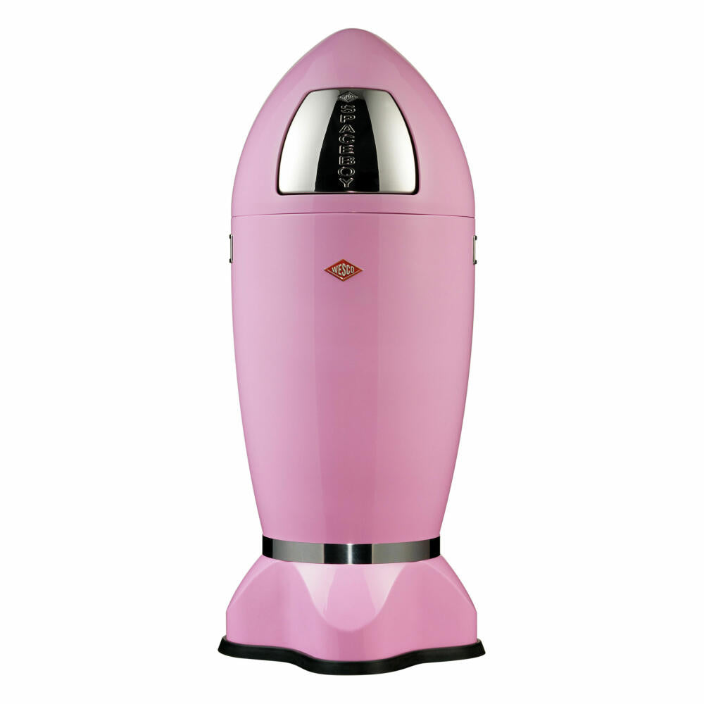 Wesco Mülleimer Spaceboy, Abfallsammler, Abfalleimer, Stahlblech, Rosa / Pink, 35 L, 138631-26