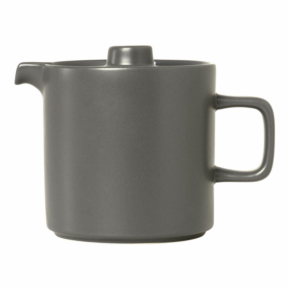 Blomus Teekanne Pilar, Kanne, Teebehälter, Henkelkanne, Keramik, Pewter, 1 L, 63999