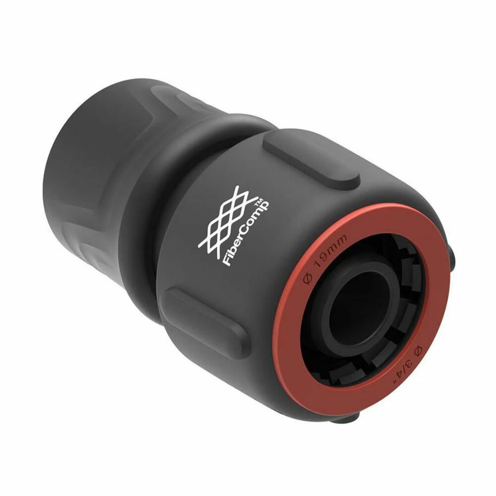 Fiskars hose connector FiberComp On Off, 19 mm, FiberComp plastic, red, 1054787