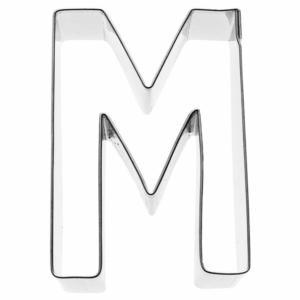 Birkmann cookie cutter letter M, cookie cutter, cookie mold, biscuit, cookies, stainless steel, 6 cm, 196414