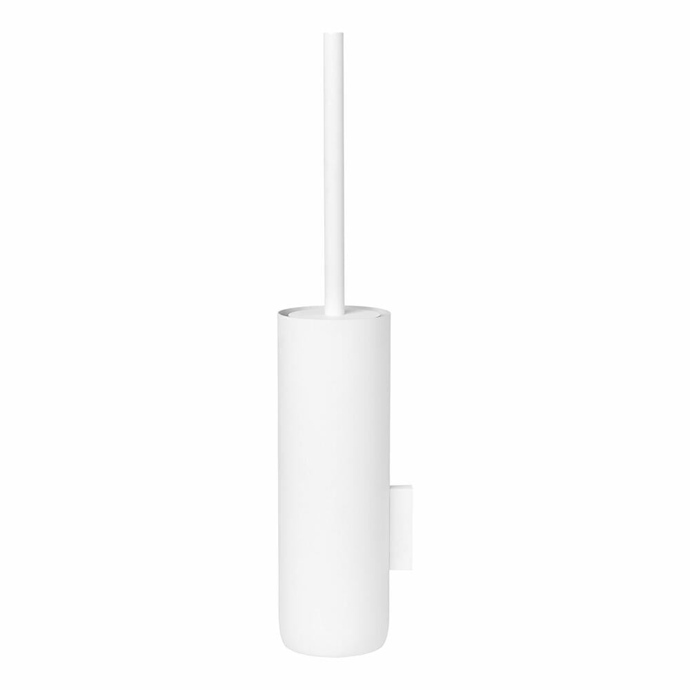 Blomus WC-Bürste mit Wandhalterung Modo, Toilettenbürste, Bürste, Stahl Titanbeschichtet, Gummi, Kunststoff, White, 66270